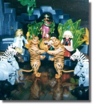 Closeup of Tigers Dancing